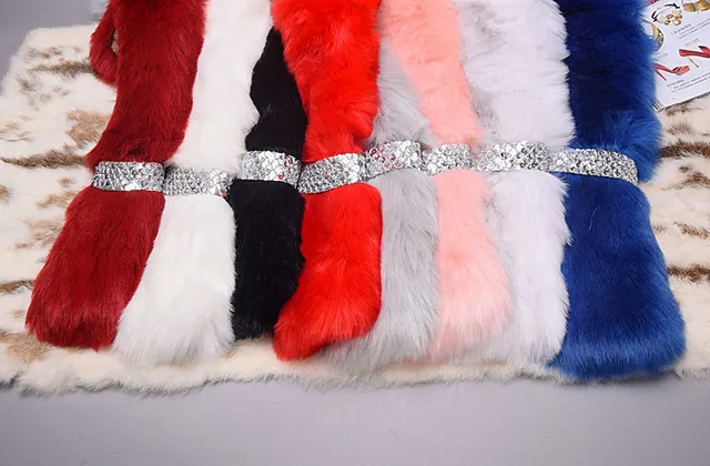 Red Fluffy Faux-Fur Scarve