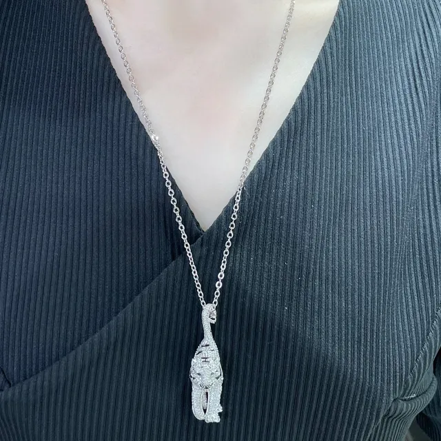 Cartier Panthère Pavé Panther Pendant Necklace