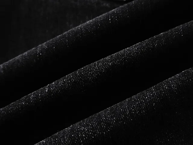 Distressed Slim-Fit Black Denim Jeans