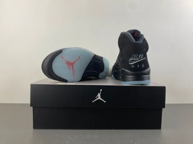 Air Jordan 5 Black Red Lightning Bolt Basketball Shoes