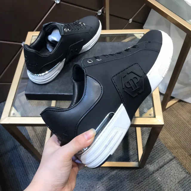Philipp Plein PP Logo Sneaker Black and White Lifestyle Sneakers