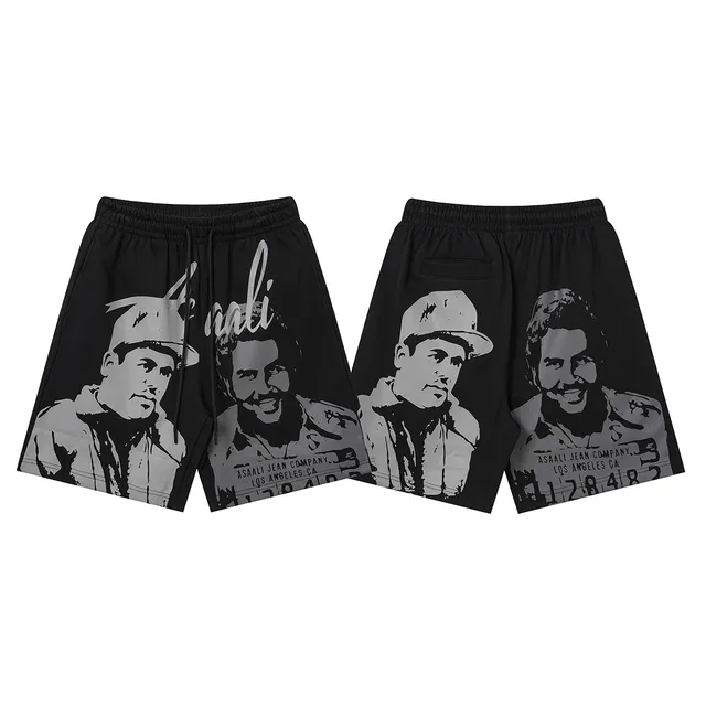 ASAALI JEAN COMPANY Graphic-Print Elastic-Waist Shorts