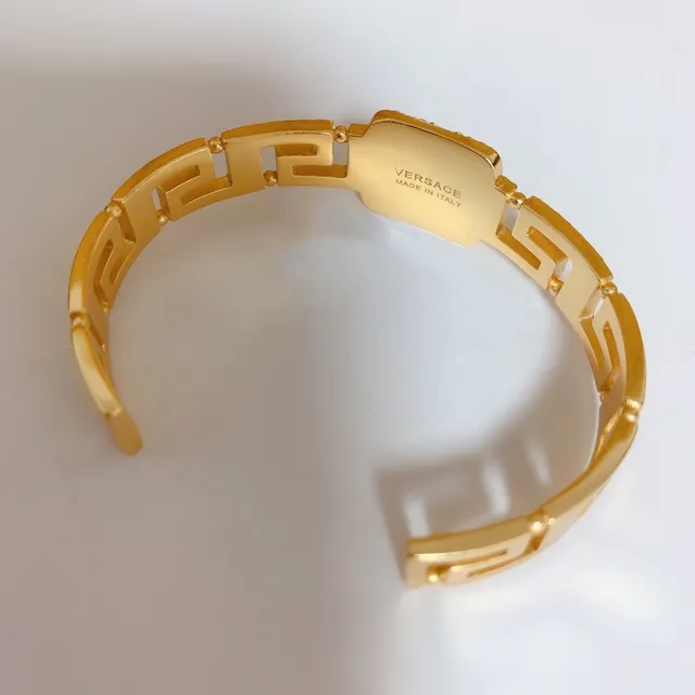 Versace Gold Silver Pavé-Crystal Bracelet