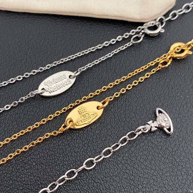 Vivienne Westwood Orb Bow Silver Gold Pendant Motif Necklace