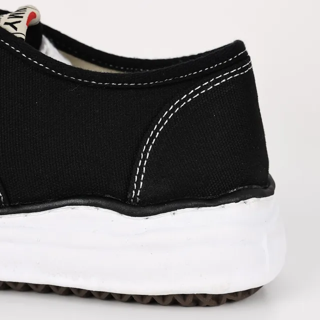 MMY Black White Canvas Upper Sculpted Midsole Sneakers