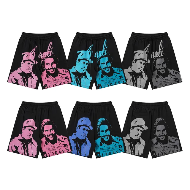 ASAALI JEAN COMPANY Graphic-Print Elastic-Waist Shorts