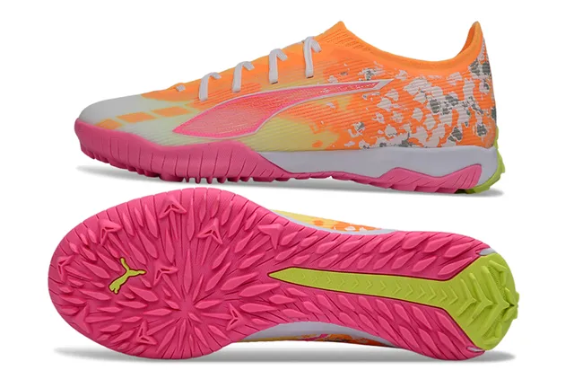 Puma Future Z Pink Orange Low-Cut Knit-Synthetic Upper Sneakers