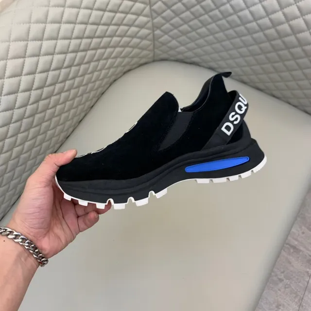 Dsquared2 ICON Black and Blue Slip-On Lifestyle Sneakers