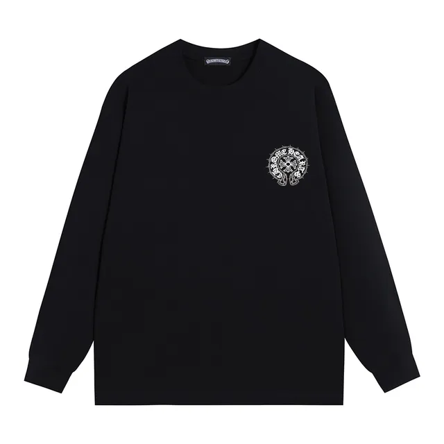 Chrome Hearts Back-Printed Gothic Logo White Long-Sleeve T-Shirt