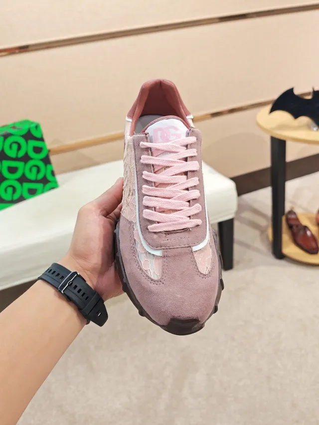 DC Shoes Pink Brown Suede Upper Lace-Panel Overlay Lifestyle Sneakers