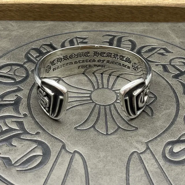 Chrome Hearts Gothic Script Cuff Bracelet