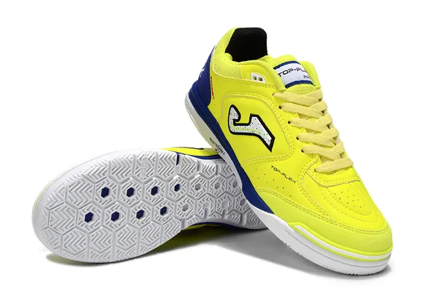 Joma Top Flex Yellow and Blue Indoor Soccer Shoes