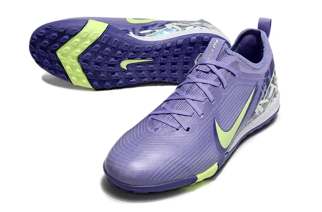 Nike Purple Green Low-Cut Synthetic Upper Indoor Soccer Shoes