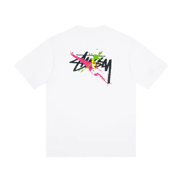 Stussy Stock Logo Multicolor Graphic Print T-Shirt