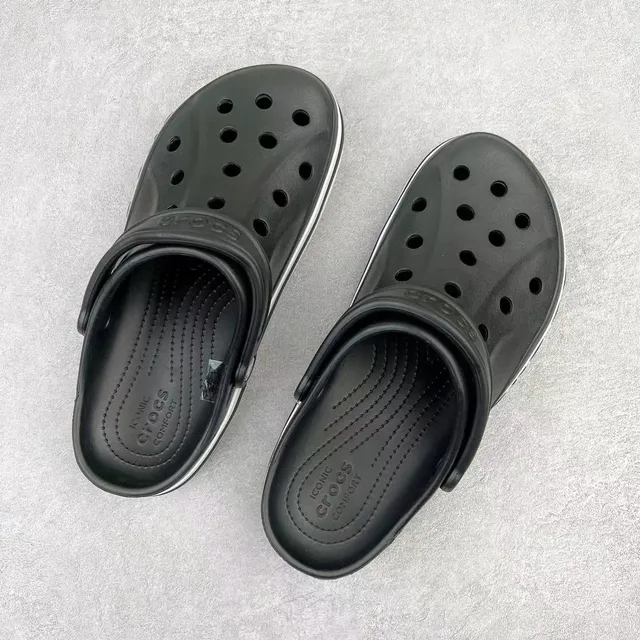Crocs Echo Clog Black and White Logo Clog