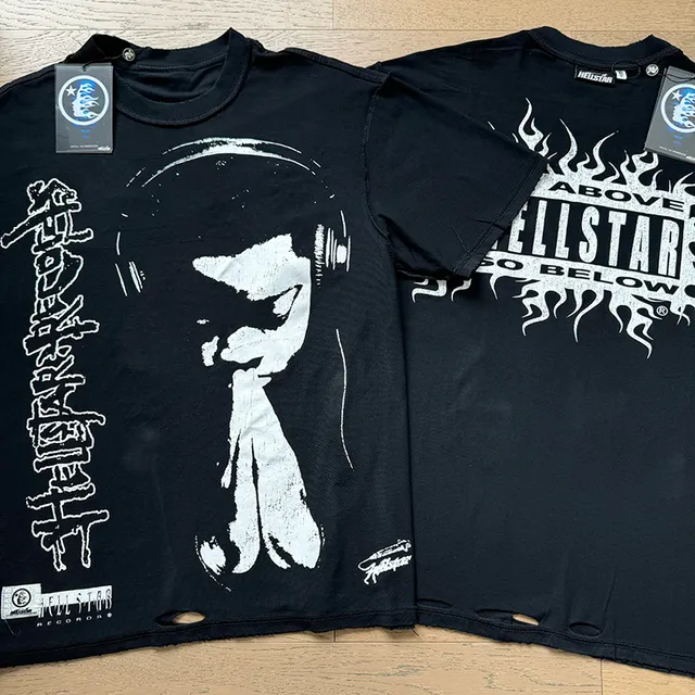 Hellstar Graphic Print Double-Sided T-Shirt