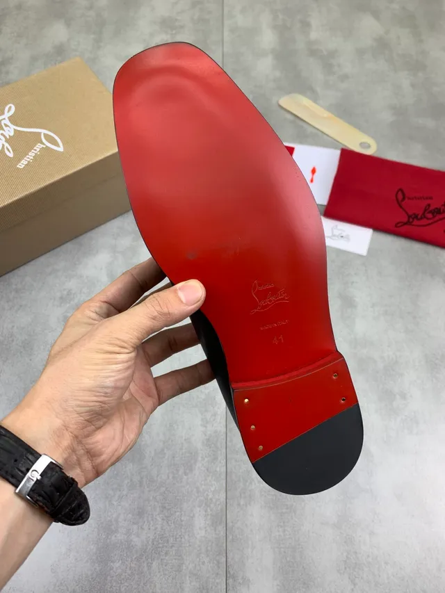 Christian Louboutin Horsebit Loafer Black Leather Loafers