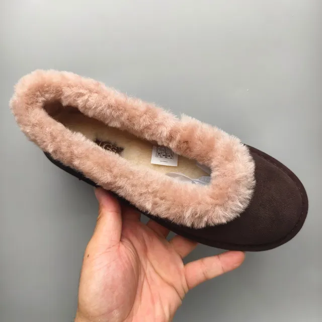 UGG Tasman Brown Suede Shearling-Lined Loafer