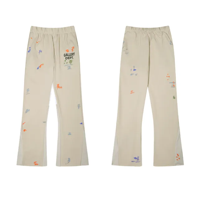 Gallery Dept Paint-Splatter Flared Elastic-Waist Pants