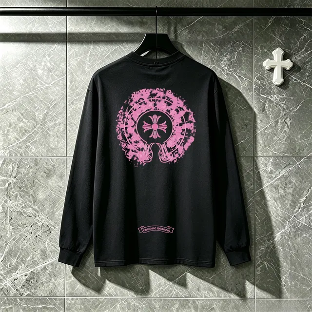 Chrome Hearts Graphic Print Long-Sleeve Crewneck T-Shirt