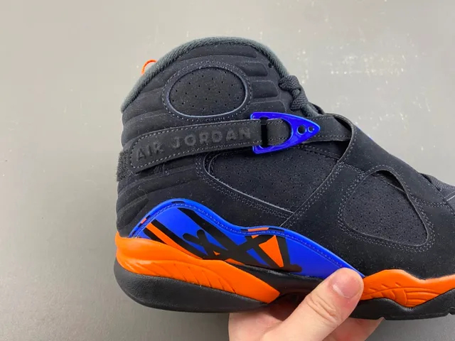 Air Jordan 8 Black Orange Blue Basketball Shoes