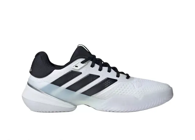 Adidas White Black Breathable Mesh Upper Three-Stripe Side Branding Sneakers