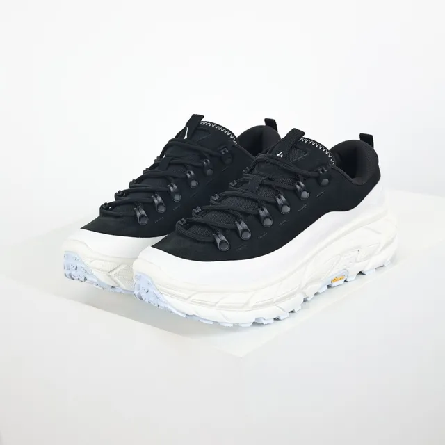 Salomon Black White Chunky Trail-Inspired Sole Suede Upper Running Shoes