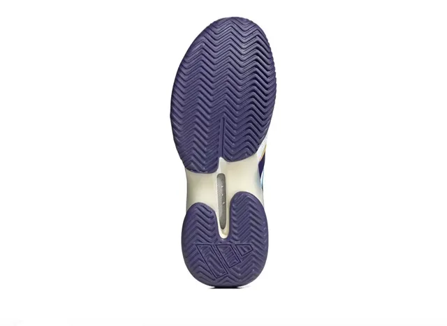 Adidas White Purple Low-Top Mesh Upper Lifestyle Sneakers