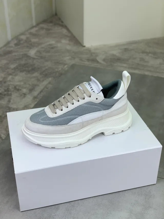 Alexander McQueen Oversized Sneaker White Gray Beige Lifestyle Sneakers