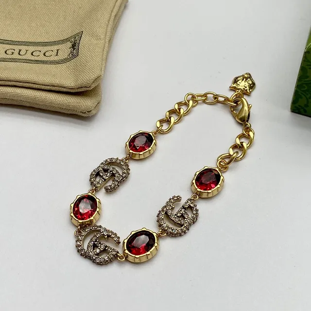 Gucci GG Marmont-Inspired Crystal and Cabochon Stone Bracelets