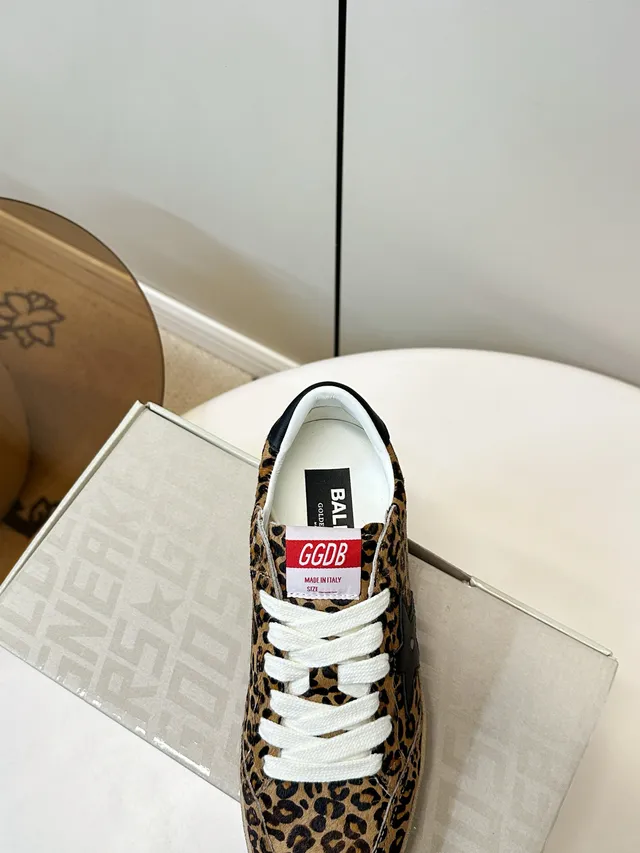 Golden Goose Ball Star Leopard-Print Lifestyle Sneakers