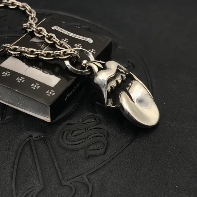 Chrome Hearts Rolling Stones Tongue Pendant Necklace