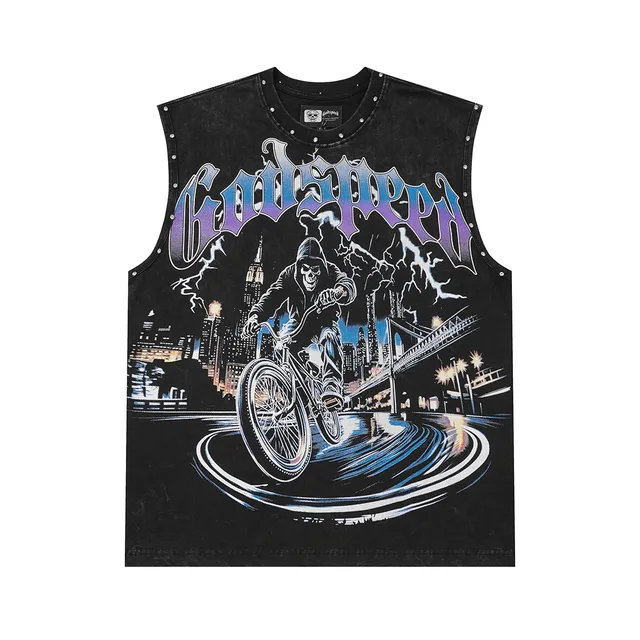 Godspeed Studded Graphic Vest Top