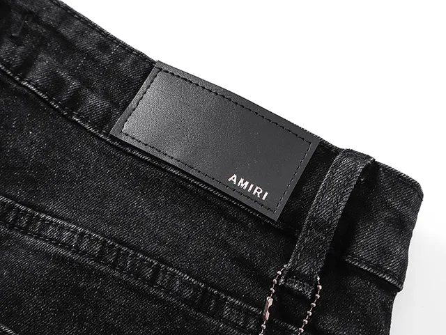 Distressed Slim-Fit Black Denim Jeans
