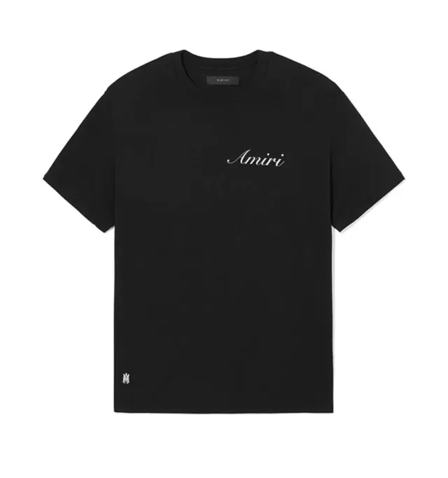 Amiri Script Logo Black and White Oversized T-Shirt