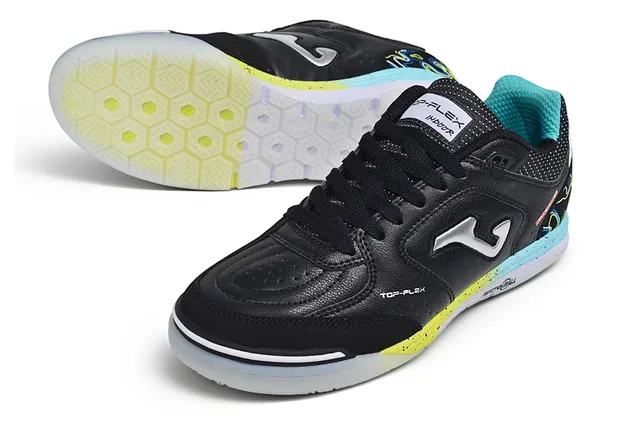 Joma Black Multicolor Low-Top Synthetic Leather Upper Sneakers