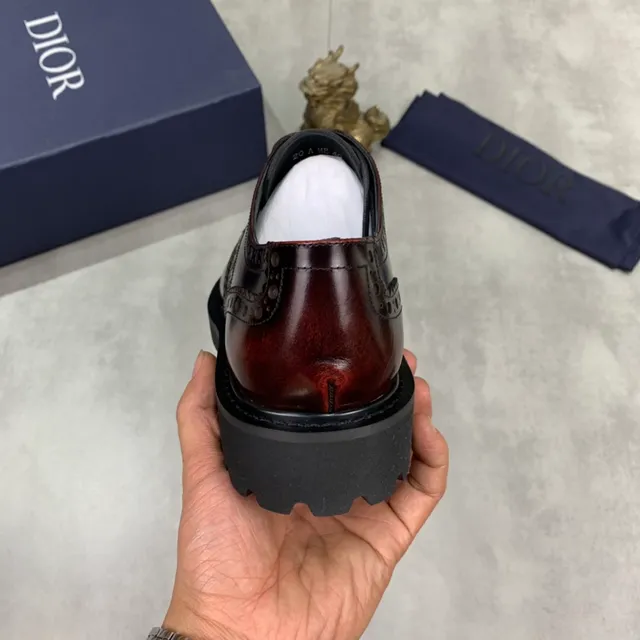 Dior Burgundy Brown Full Wingtip Brogue