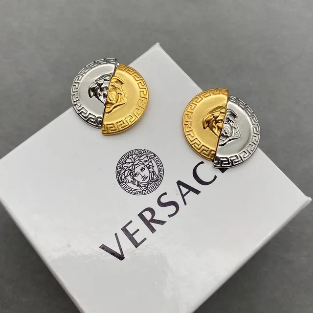 Versace Greca Odissea Split-Face Medusa Earrings