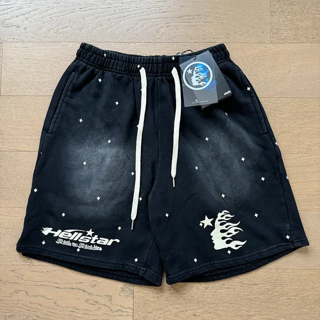 Hellstar Star Print Graphic Shorts