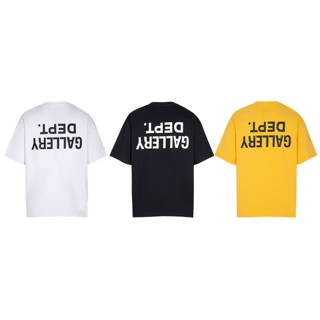 Gallery Dept Black Oversized Fit Screen-Printed Text T-Shirt