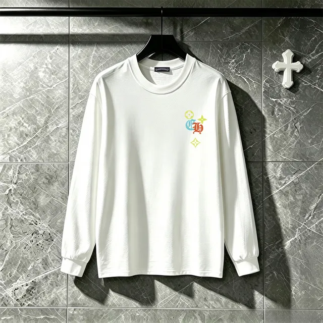 Louis Vuitton Black Multicolor Long-Sleeve Crewneck T-Shirt
