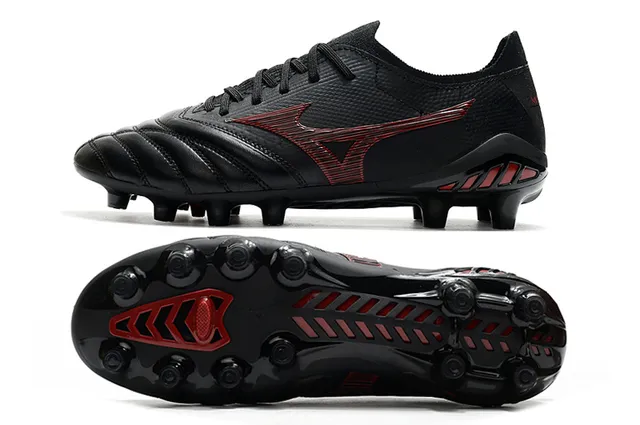 Mizuno Morelia Neo Black Red Firm-Ground Soccer Shoes