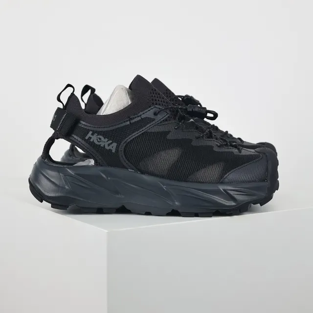 Hoka Black Open-Heel Hybrid Trail Sneaker