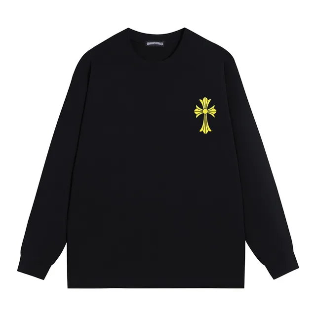 Chrome Hearts Cross Logo Multicolor Print Black Long-Sleeve T-Shirt