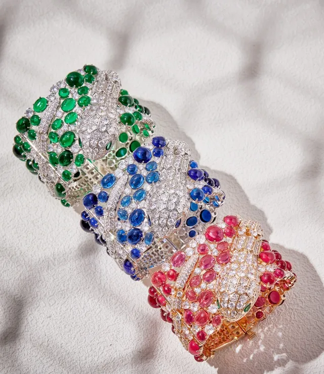 Bvlgari Serpenti Ruby and Diamond Coiled Snake Bracelet