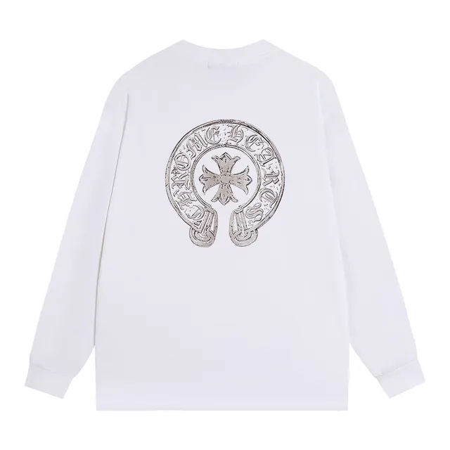 Chrome Hearts Circular Cross Graphic Black Long-Sleeve T-Shirt