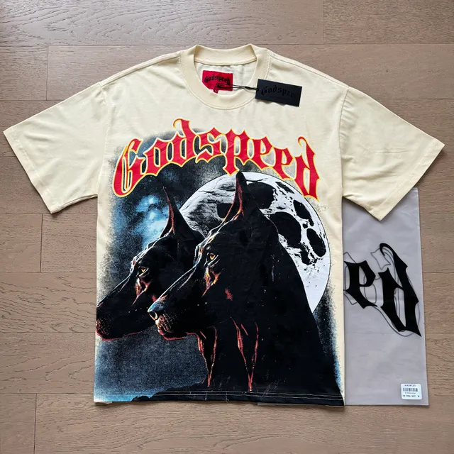 Godspeed Graphic-Print Double-Sided Vintage-Inspired T-Shirt