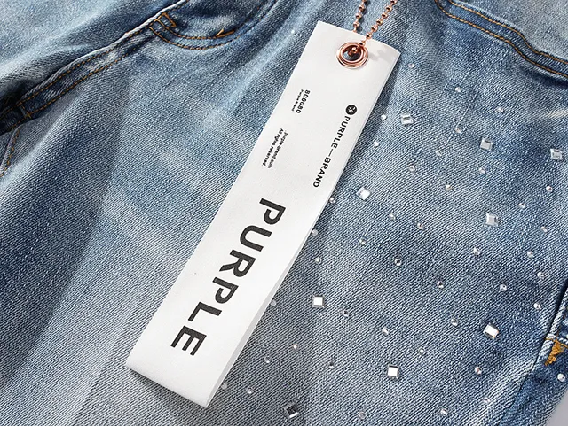 Purple Brand Distressed Light-Wash Slim-Fit Jeans