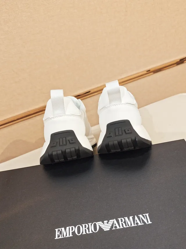 Armani Exchange AX Logo White and Black Lifestyle Sneakers