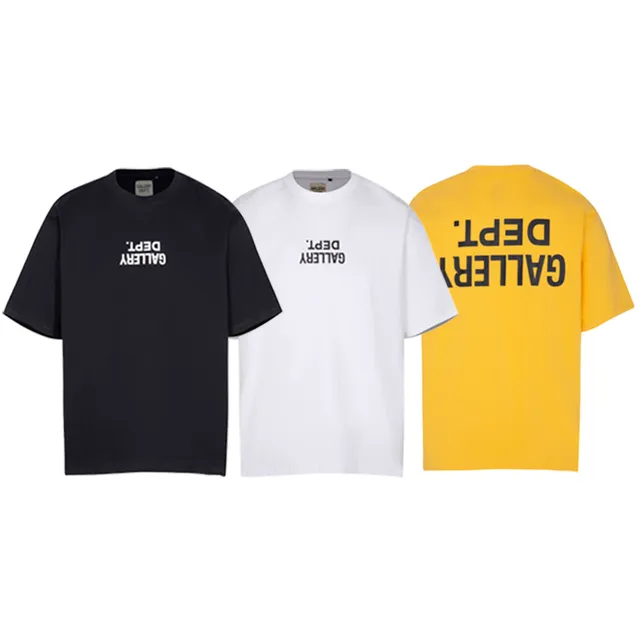 Gallery Dept Black Oversized Fit Screen-Printed Text T-Shirt